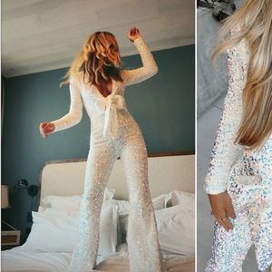 Show Me Your Mumu Martina Wrap Jumpsuit Size L